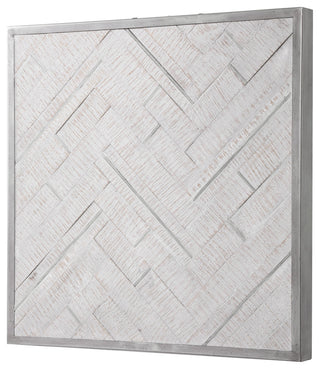 Uttermost Redondo Coastal Wood and Metal Wall Decor in Silver/White