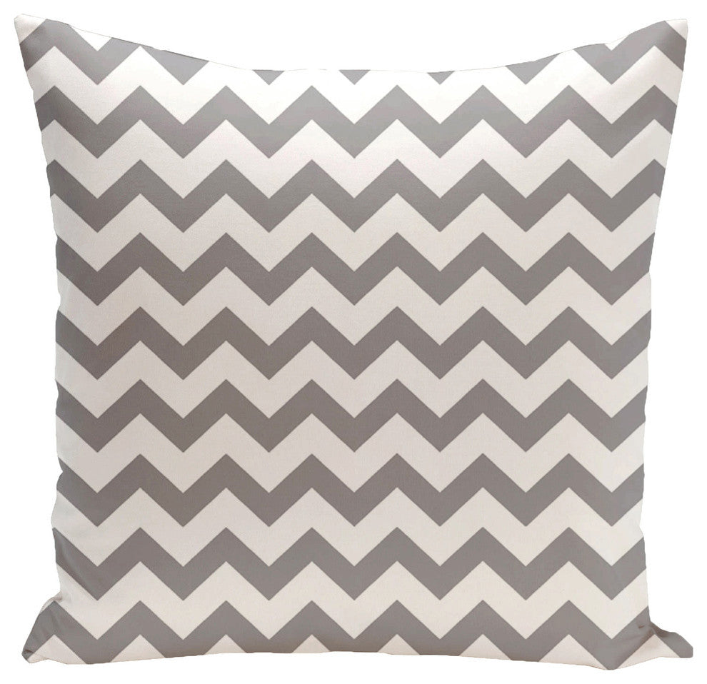 Chevron Decorative Pillow, Classic Gray, 16"x16"