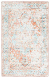 Safavieh Arizona Machine-Washable Collection ARZ928 Rug, Turquoise/Rust, 9'x12'
