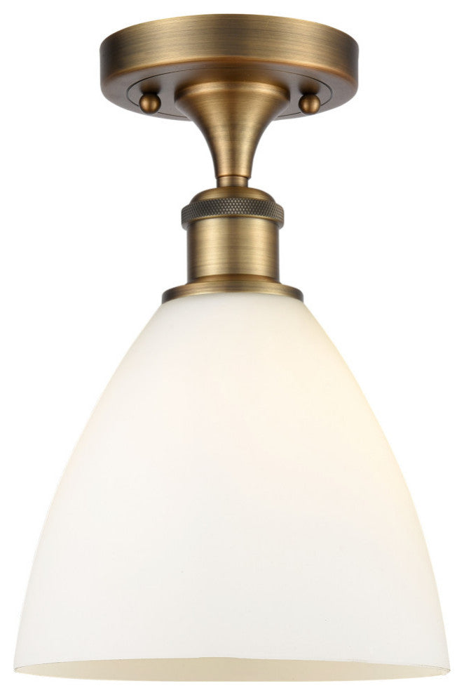 Innovations 516-1C-BB-GBD-751-LED 1 Light Semi-Flush Mount, Brushed Brass