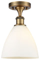 Innovations 516-1C-BB-GBD-751-LED 1 Light Semi-Flush Mount, Brushed Brass