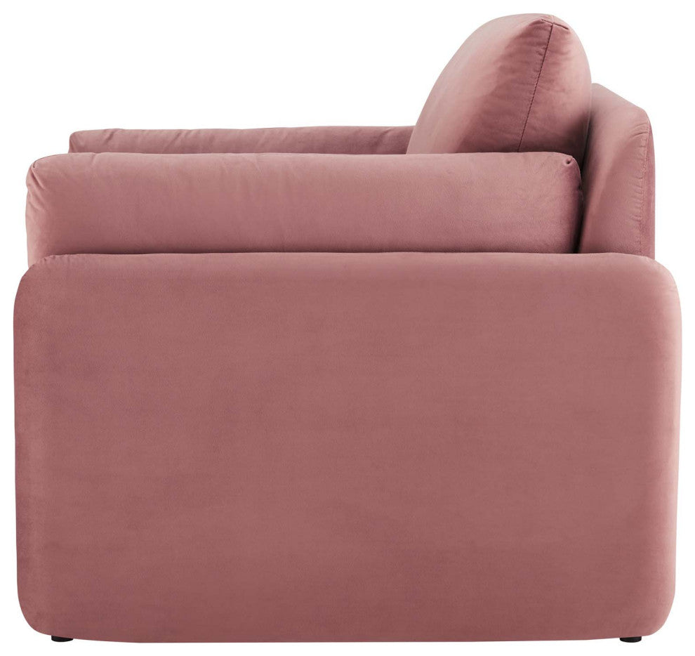 Armchair Accent Chair, Velvet, Pink, Modern, Living Lounge Hotel Hospitality