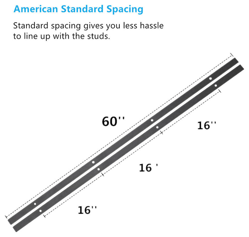 Sliding Barn Door Hardware, U Bracket Bypass, Horseshoe Design, 5'