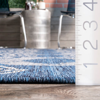 Nuloom Ranya Tribal Indoor/Outdoor Contemporary Area Rug, Blue 9'6"x12'