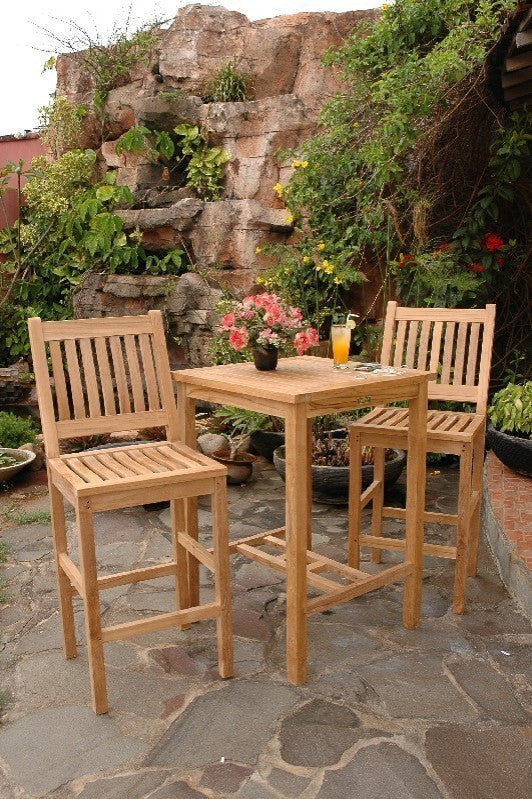 Anderson Teak Set-10 Bahama Avalon 3-Pieces Square Bar Set