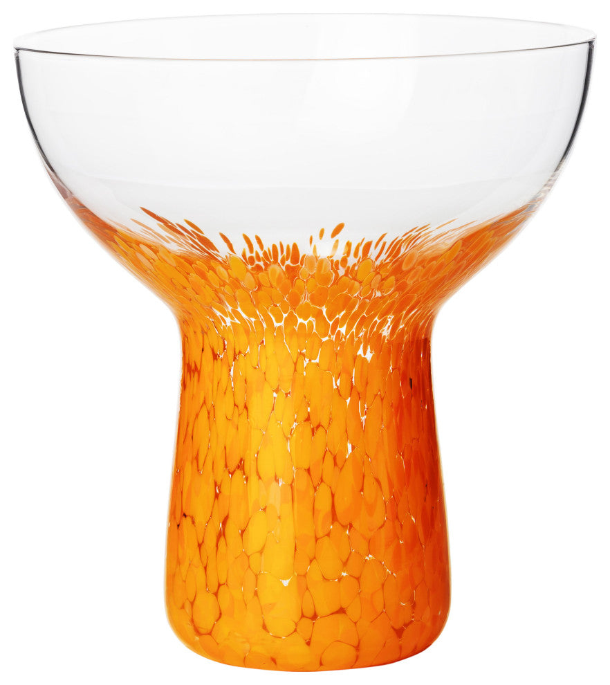 Dottie Clear Orange Dots Cocktail Glass, Set of 4