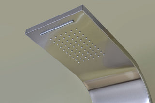 ANZZI Niagara 64 in. 2-Jetted Full Body Shower Panel in Brushed Steel