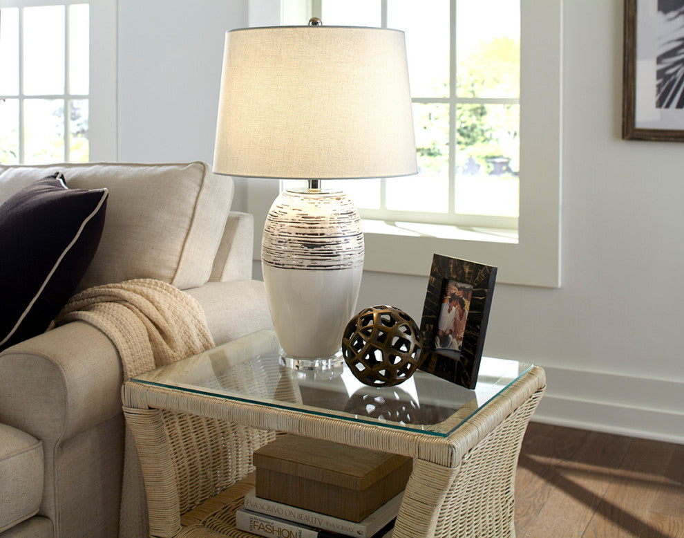 Trend Home 1-Light Polished Nickel Table Lamp