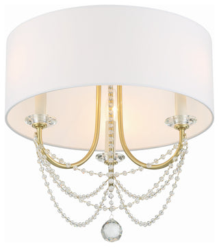 Delilah 3-Light Aged Brass Ceiling Mount