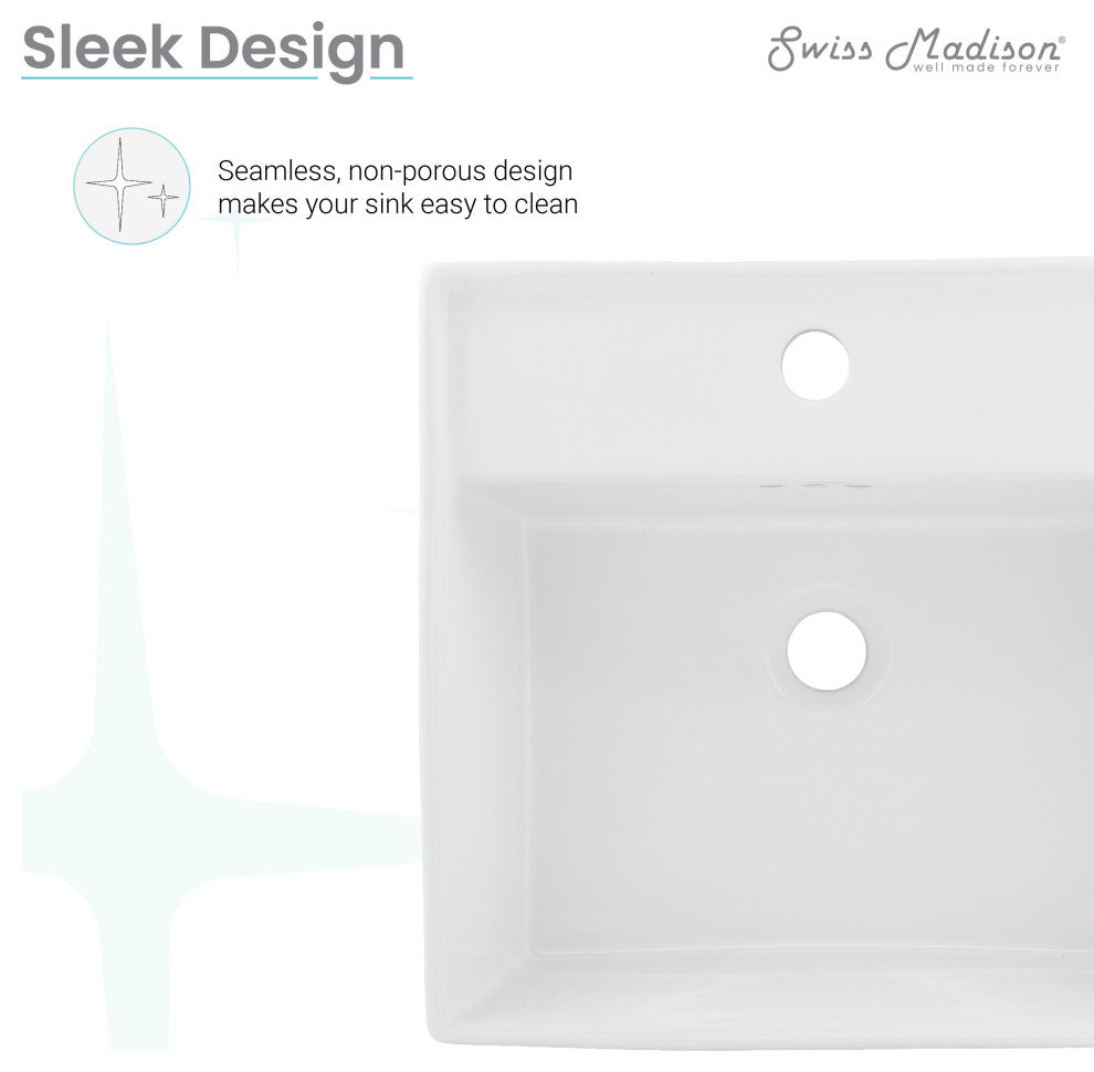 Pur 16.5" Square Wall-Mount Bathroom Sink