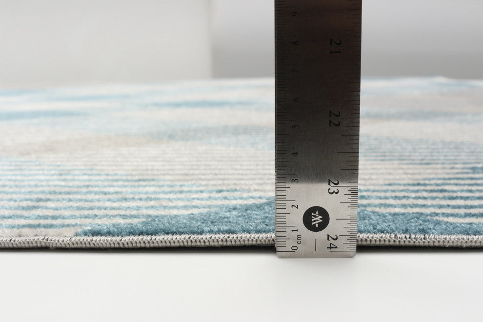 Aqua Kors Area Rug, Gray, 5'x7'