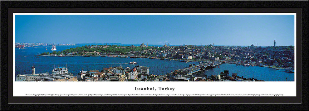 Istanbul Skyline Panoramic Poster, Turkey , Select Frame