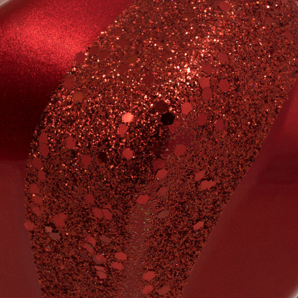 Vickerman N189803Dcv 6" Red Swirl Diamond Uv Candy Christmas Ornament