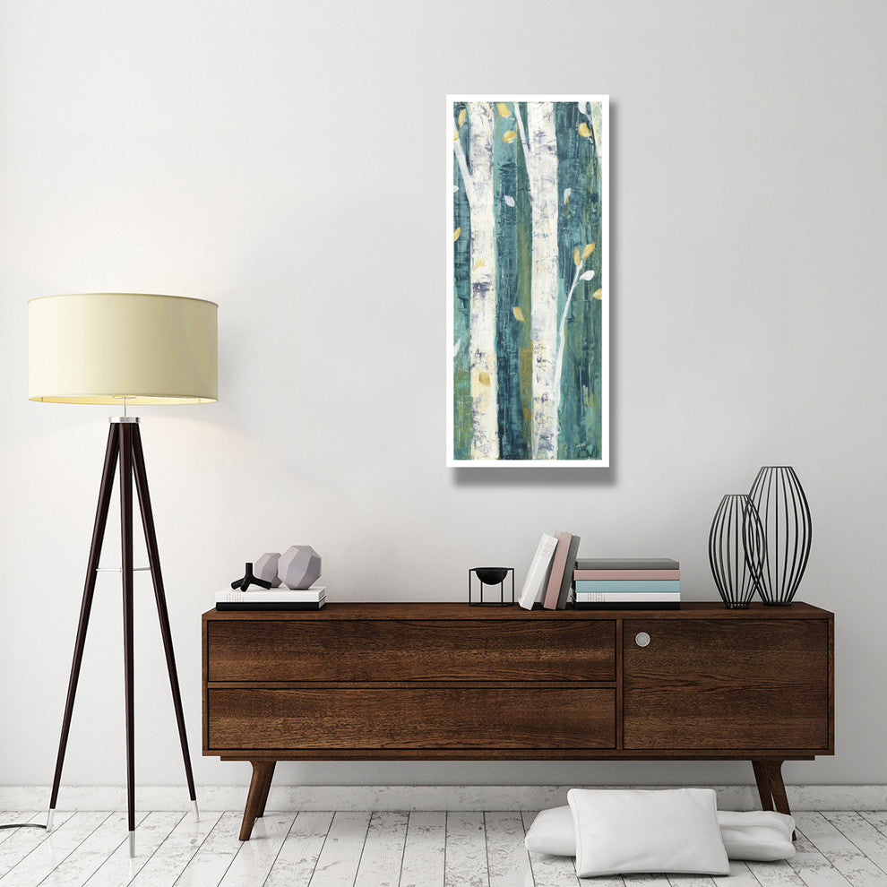 "Birches in Spring Panel II" Digital Paper Print by Julia Purinton, 22"x52"