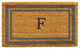 Periwinkle Border 24"x36" Monogram Doormat, Letter F