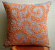 Throw Pillows Cover 14"x14" Art Silk Orange Pillow Covers - Orange Whirlwind