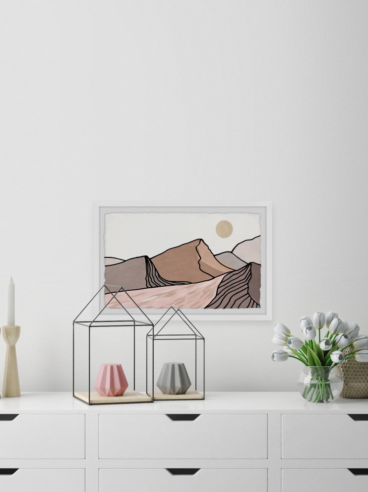 "Never Quit" Framed Painting Print, 18x12