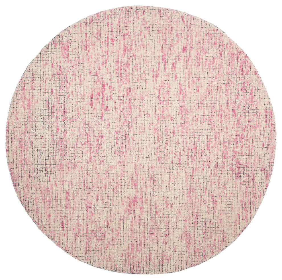 Safavieh Couture Abstract Collection, ABT473 Rug, Ivory/Pink, 6' Round