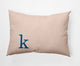 14"x20" Modern Monogram Decorative Throw Pillow, Autumn Blue