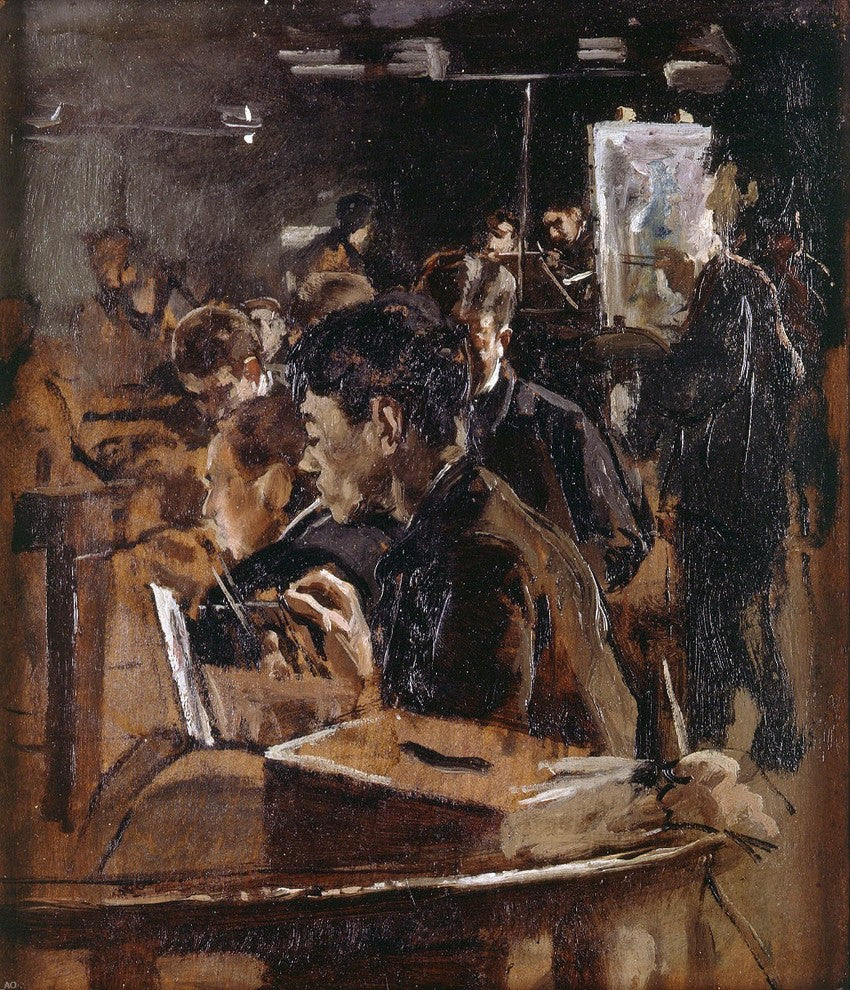 Ignacio Pinazo Camarlench Clase de dibujo Gallery Wrap Canvas, 20"x25"