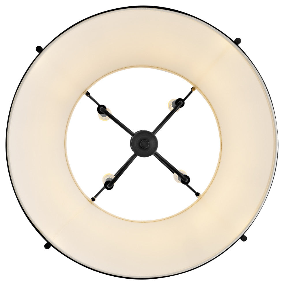 Hinkley Clarke Medium Drum Chandelier, Black