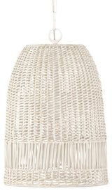 Capital Lighting 347512 Naomi 14"W Wood Pendant - Chalk White