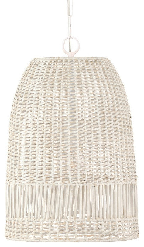 Capital Lighting 347512 Naomi 14"W Wood Pendant - Chalk White