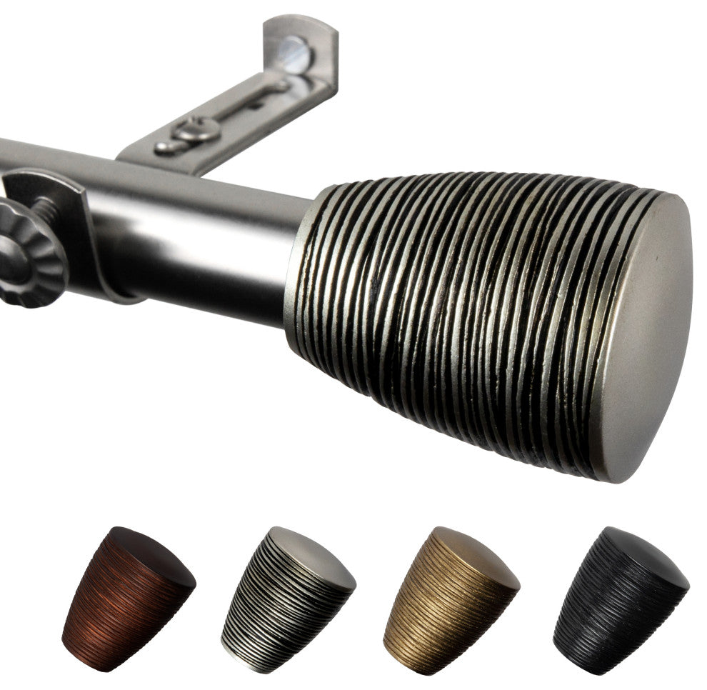 Anya 13/16" Curtain Rod, Satin Nickel, 28-48"