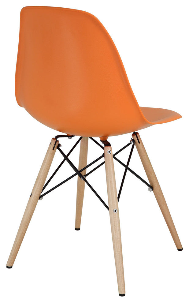 Modern Contemporary Kitchen Dining Side Chair Orange