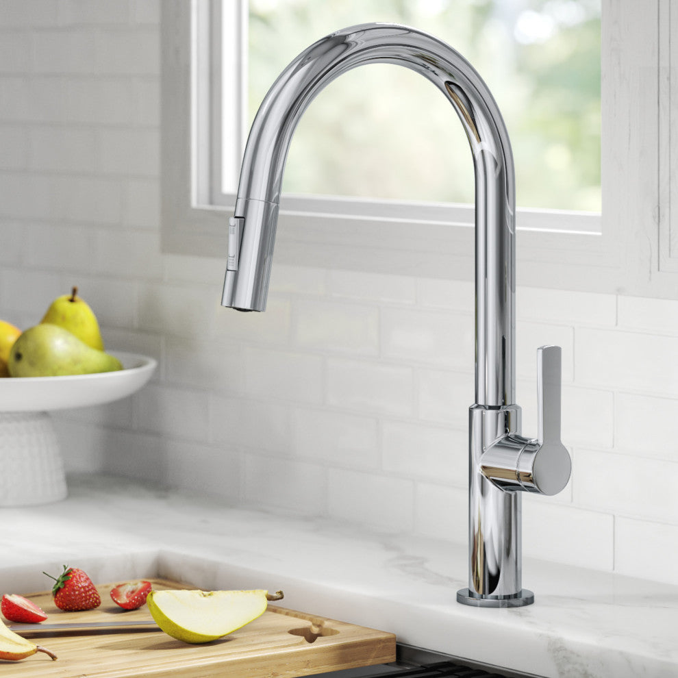 Oletto Pull-Down 1-Hole Kitchen Faucet, Chrome, Model Kpf-2820ch