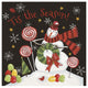 "Sweet Snowmen III Black" Digital Paper Print by Anne Tavoletti, 26"x26"