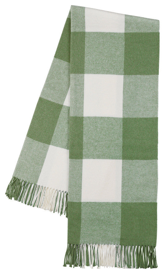 Buffalo Check Throw, Olive