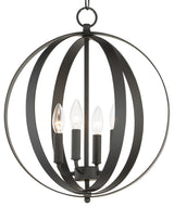 Maxim 10031 Provident 4 Light 16"W Taper Candle Pendant - Black