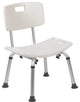 HERCULES Series 300 Lb. Capacity, Adjustable Shower Chair With Back, White