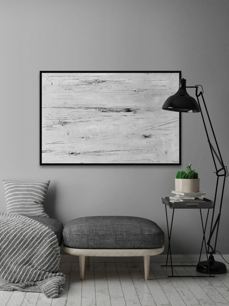 "Exact Direction" Floater Framed Painting Print on Canvas, 18x12