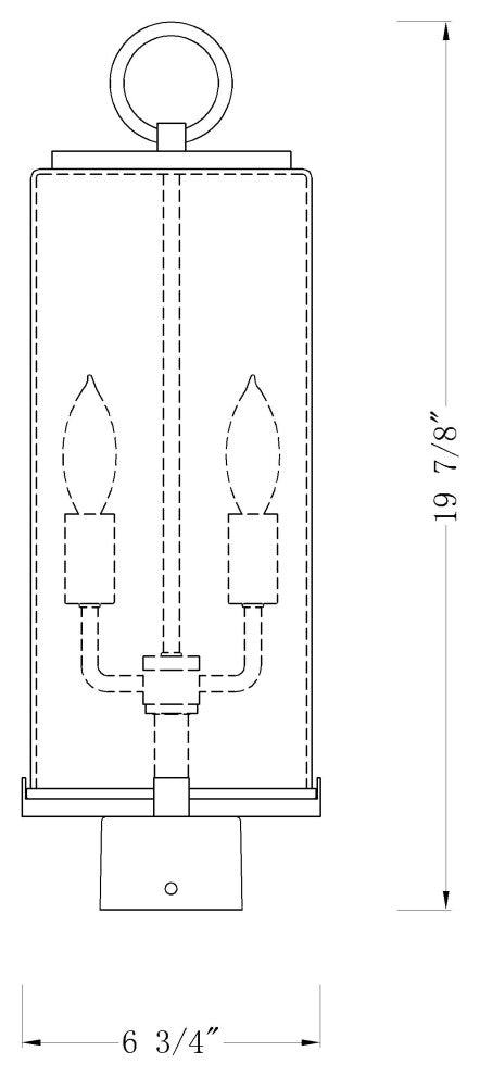 Zlite 592PHMS-BK 2-Light Outdoor Post Mount Fixture, Seedy