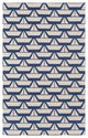 Surya Tic Tac Toe TCT-6000 7'6"x9'6" Rug, Dark Blue/Beige