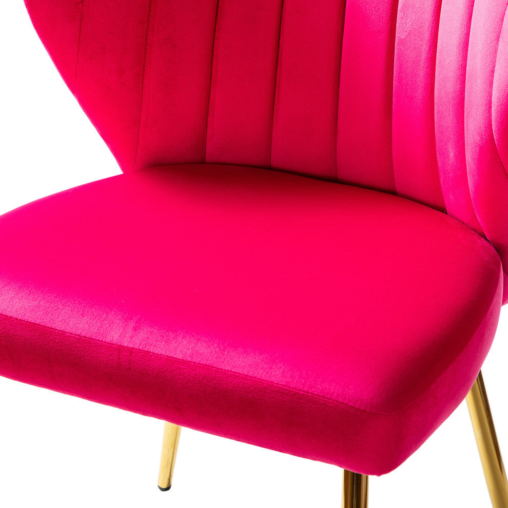 Milia Dining Chair Set of 4, Fuchsia