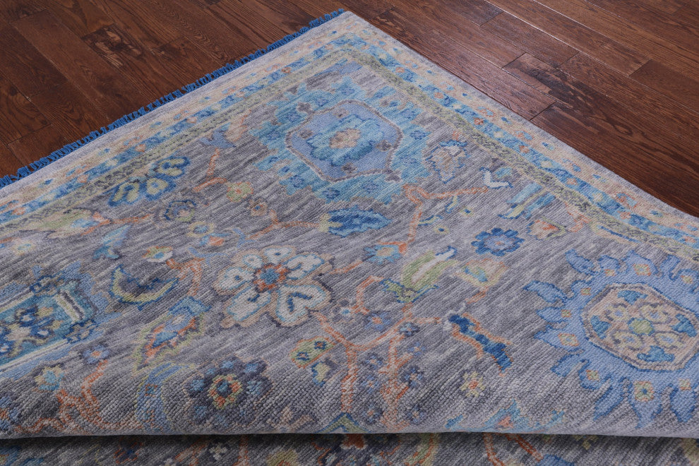 9' 1" X 12' 2" Hand Knotted Turkish Oushak Wool Rug - Q13297
