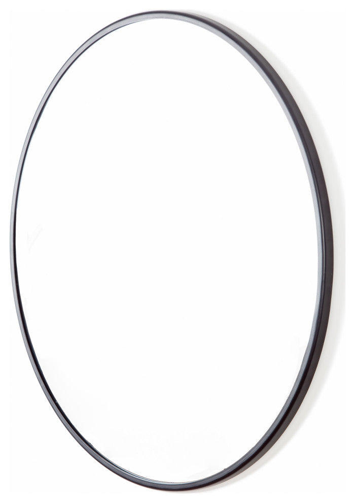 Adelina Black Circular Mirror