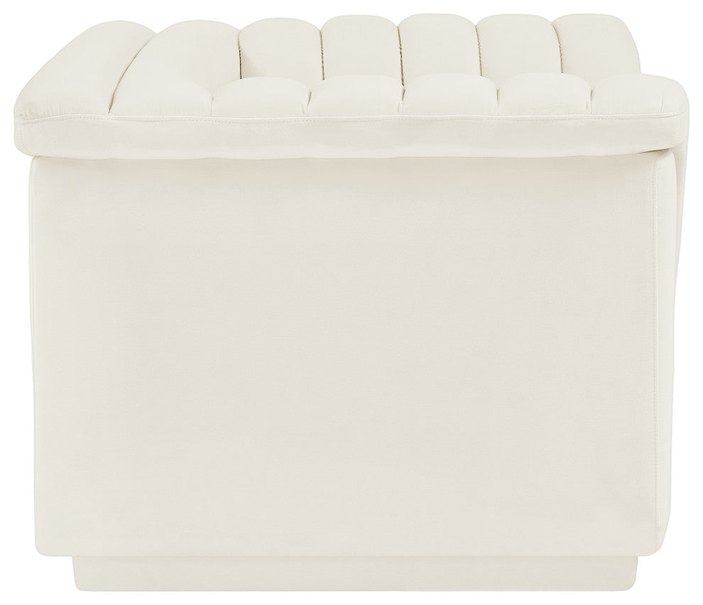 Cascade Upholstered Set, Cream, Velvet, Chair