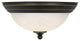 Stevens 13-in W LED Vintage Bronze Flush Mount Ceiling Light Fixture White Glass