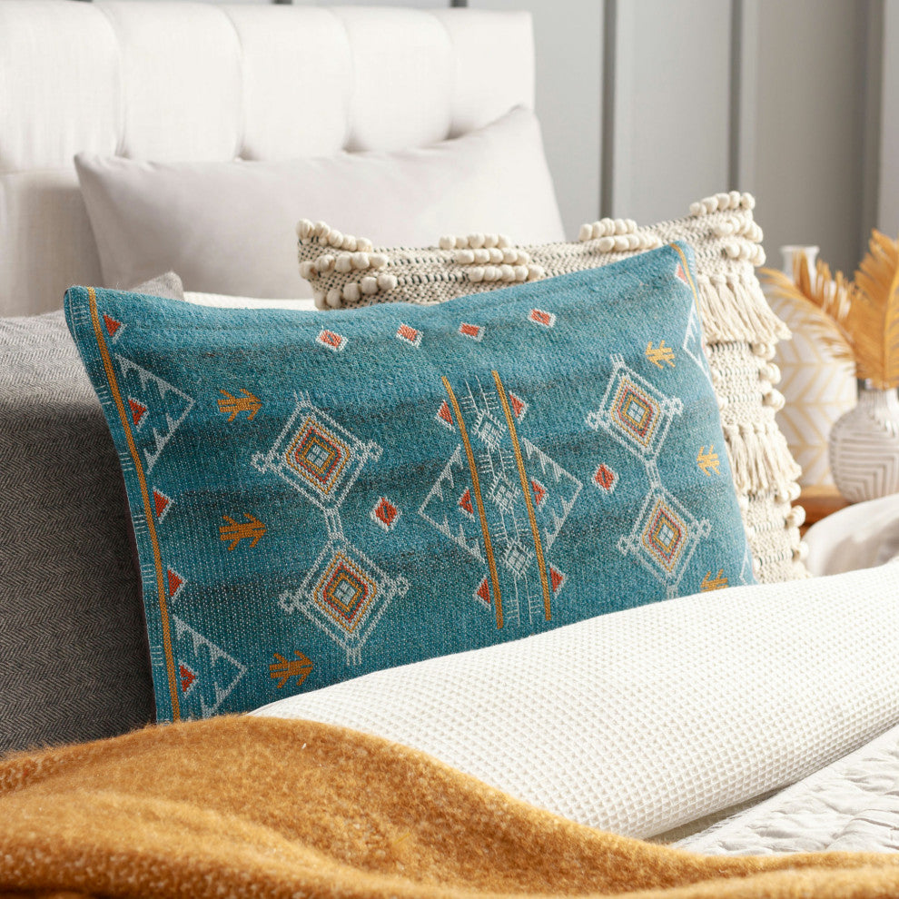 Surya Stine Charcoal Pillow Cover 18"H X 18"W