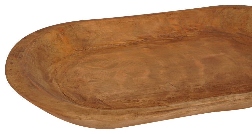 Rustic Farmhouse Primitive Dough Bowl-Natural Tone