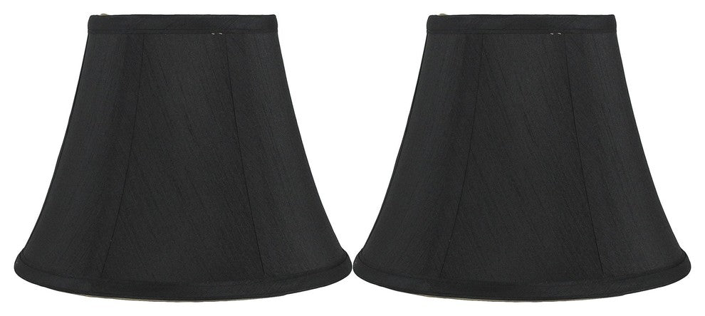 Bell Lamp Shade, 5x9x7", Black, Set of 2