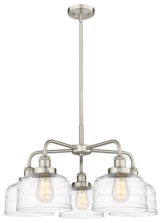 Innovations Bell 5 26" Chandelier Satin Nickel