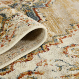 Athinai Marmet Gold Medallion Area Rug, 7'9"x9'9"