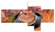 Horse Show at Grand Canyon, Landscape Photo Canvas Print, 60"x32", 5 panels