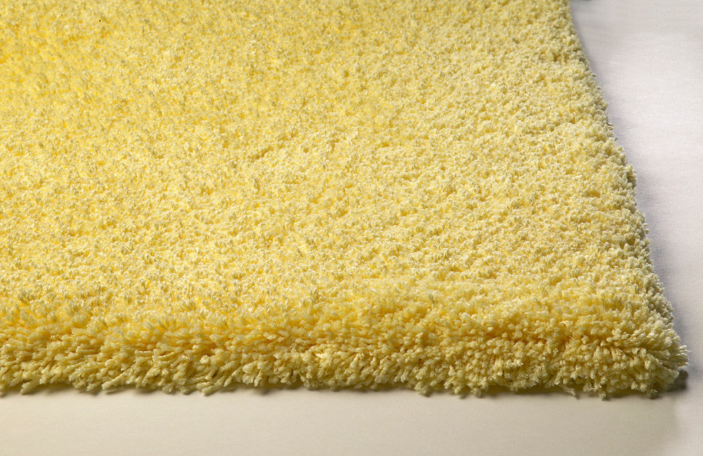 KAS Bliss 1574 Canary Yellow Shag Area Rug, 8' x 11'