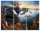"Rocky Sea Mountains" Photogrpahy Metal Wall Art, 3 Panels, 36"x28"